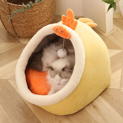 Komavic Animal-Themed Cat Cave Bed