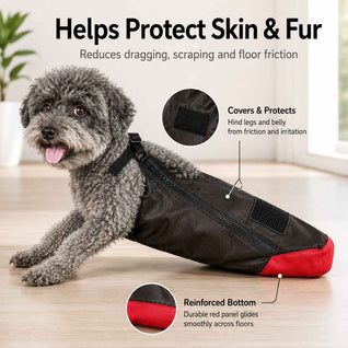 Komavic Dog Drag Bag Hind Leg Protection for Indoor Scooting