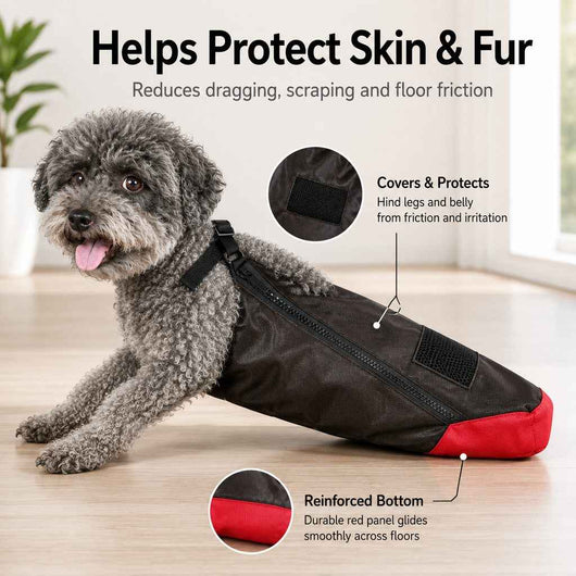 Paws in Awe Dog Mobility Drag Bag for Indoor Scooting - Hind Leg Protection for Senior & Disabled Dogs