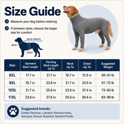 Komavic Dog Full-Body Suit Loose Fur Control