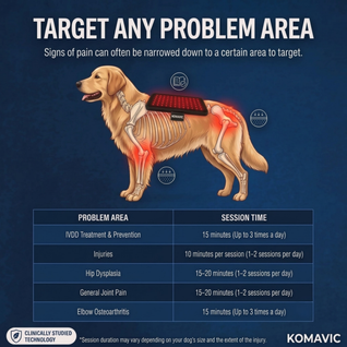 Komavic Dog Red Light Therapy Pad for Joint Care