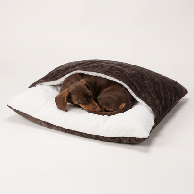 Komavic Cozy Sleepy Burrow Dog Bed With Removable Cover