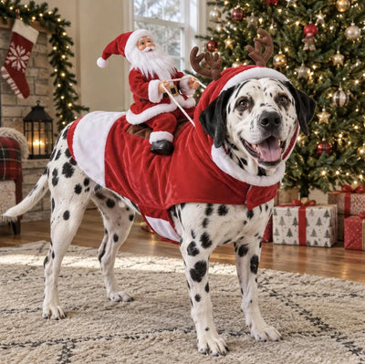 Komavic Santa Rider Christmas Dog Costume