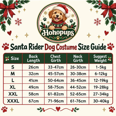 Komavic Santa Rider Christmas Dog Costume