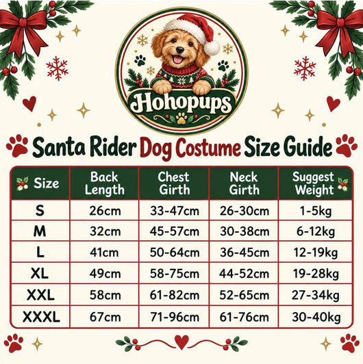 Komavic Santa Rider Christmas Dog Costume
