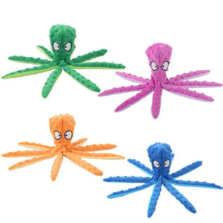 Komavic Squeaky Crinkle Octopus Dog Toy