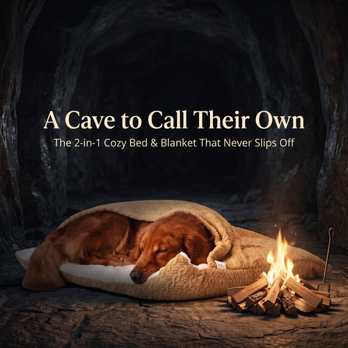 Komavic Cozy Sleepy Burrow Dog Bed With Removable Cover