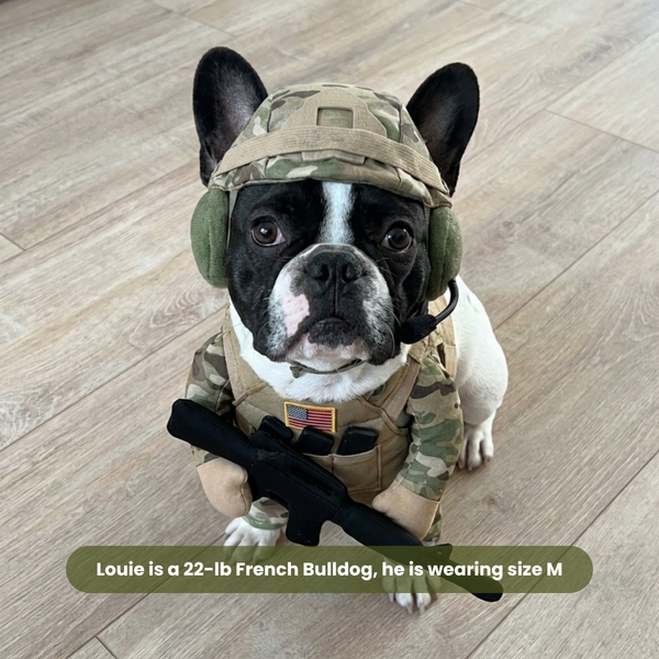 Komavic Soldier Dog Costume Set with Helmet