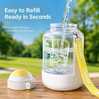 Komavic 2-in-1 Portable Dog Water Bottle with Food Container