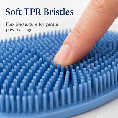 KOMAVIC Mew-Spa™ Self-Groom Cat Mat — Soft TPR Bristle Pad for Scratching, Rubbing & Shedding Control