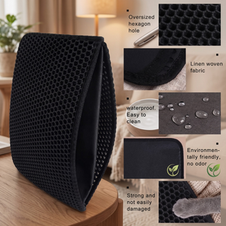 Paw-Catch™ Double-Layer Cat Litter Mat — Honeycomb Litter Trap, Waterproof & Non-Slip