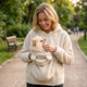 Komavic Teddy Fleece Pet Carrier Hoodie – Kangaroo Pouch for Cats & Small Dogs