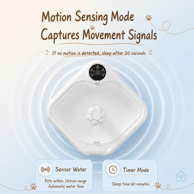 Komavic Smart Pet Water Fountain Automatic Sensor Water Dispenser Cat Circulating Filter Waterer 3 Modes