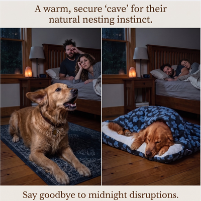 Komavic Cozy Sleepy Burrow Dog Bed With Removable Cover