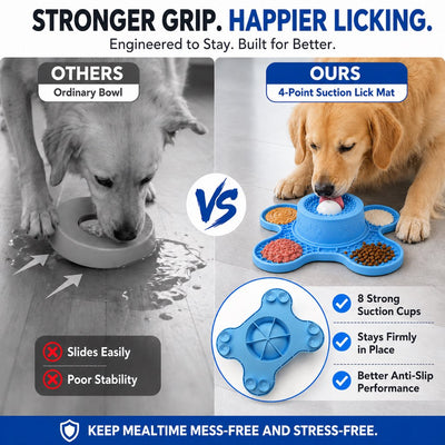 Komavic 3-in-1 Dog Lick Mat & Slow Feeder with Floating Ball