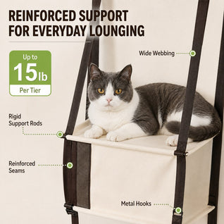 Komavic 3-Tier Door-Mounted Cat Tree