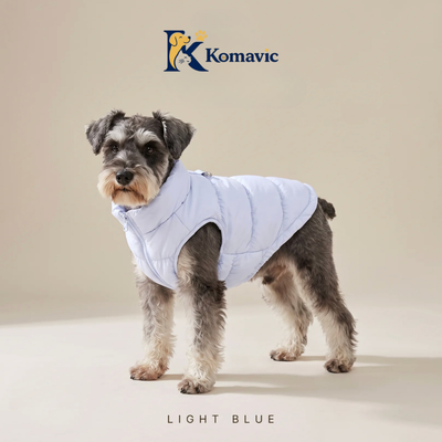 Komavic Dog Puffer Vest – Warm Winter Coat with Front Zipper