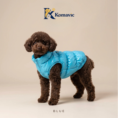 Komavic Dog Puffer Vest – Warm Winter Coat with Front Zipper