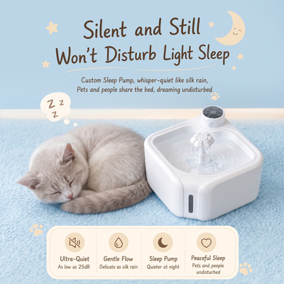 Komavic Smart Pet Water Fountain Automatic Sensor Water Dispenser Cat Circulating Filter Waterer 3 Modes