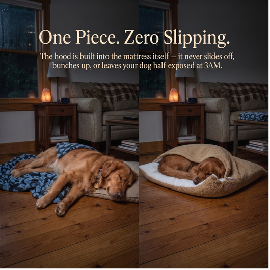 Komavic Cozy Sleepy Burrow Dog Bed With Removable Cover