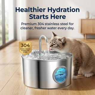 Stainless Steel Cat Water Fountain