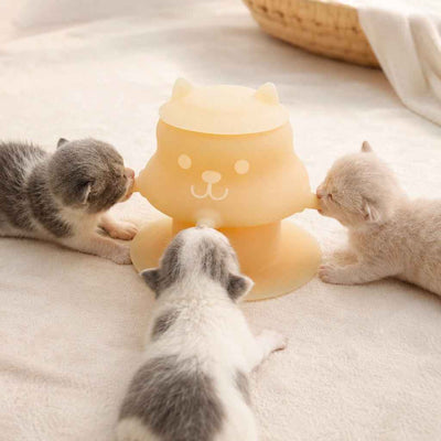 Paws in Awe 4-Nipple Silicone Nursing Feeder for Kittens & Puppies - Easier Litter Feeding with a Suction Base