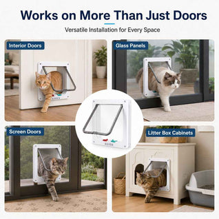 Komavic 4-Way Locking Cat Door