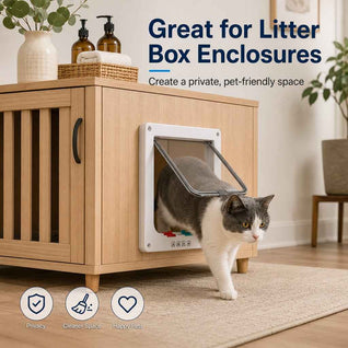 Komavic 4-Way Locking Cat Door