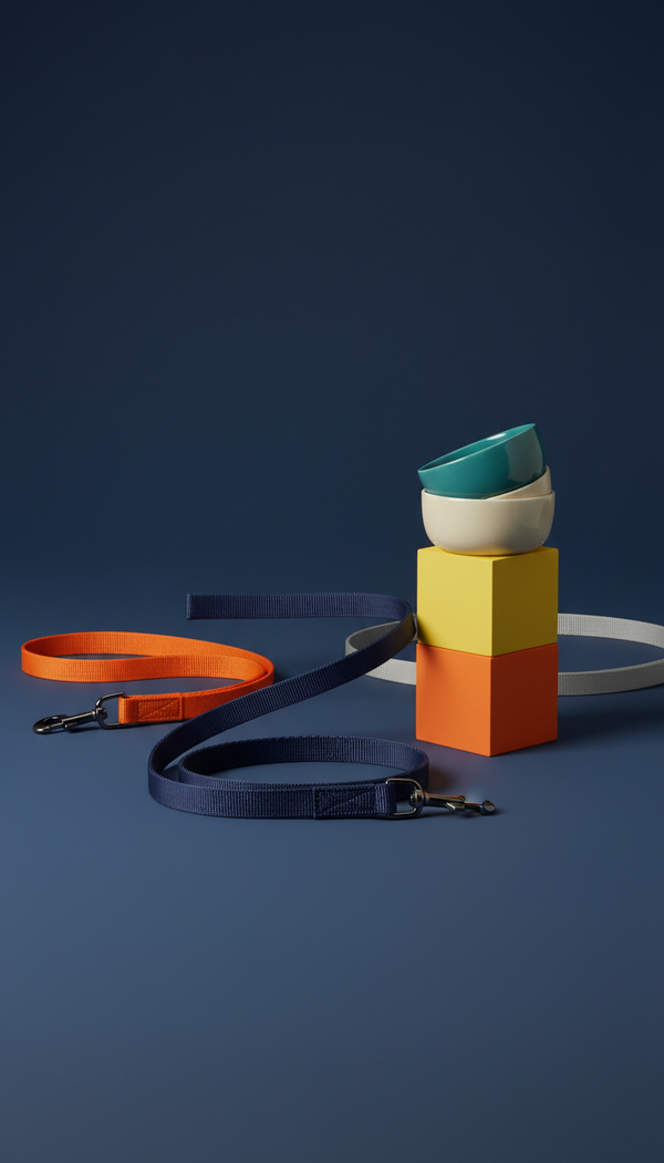 Nylon Leash With Reflective Trim