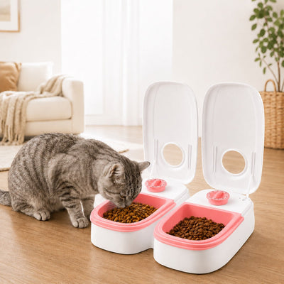 48-Hour Timed Pet Feeder for Cats & Small Dogs - Scheduled Meals for Workdays, Short Trips & Busy Pet Parents