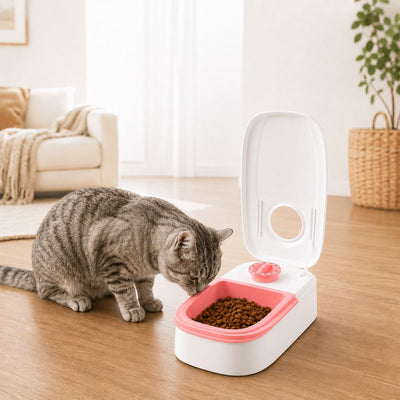 48-Hour Timed Pet Feeder for Cats & Small Dogs - Scheduled Meals for Workdays, Short Trips & Busy Pet Parents