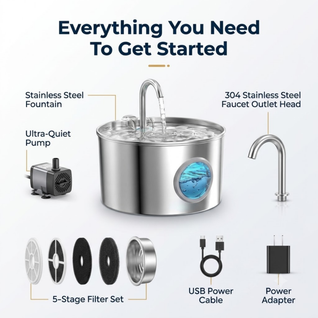Stainless Steel Cat Water Fountain