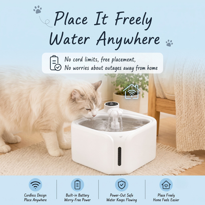 Komavic Smart Pet Water Fountain Automatic Sensor Water Dispenser Cat Circulating Filter Waterer 3 Modes