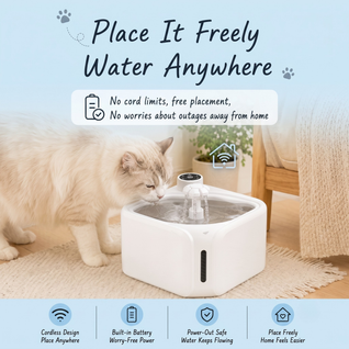 Komavic Smart Pet Water Fountain Automatic Sensor Water Dispenser Cat Circulating Filter Waterer 3 Modes