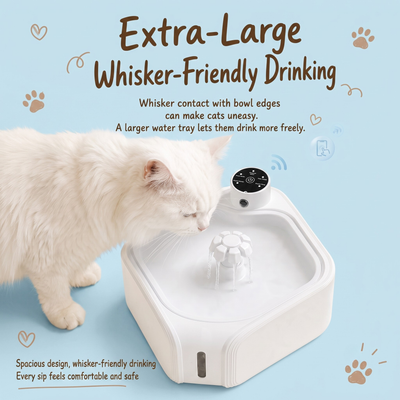Komavic Smart Pet Water Fountain Automatic Sensor Water Dispenser Cat Circulating Filter Waterer 3 Modes