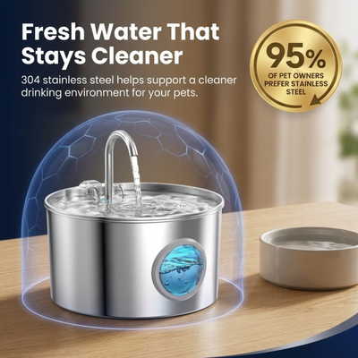 Stainless Steel Cat Water Fountain