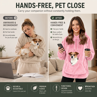 Komavic Cozy Pet Pouch Sweatshirt for Dogs & Cats