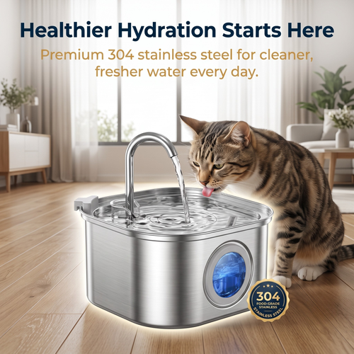 Stainless Steel Cat Water Fountain