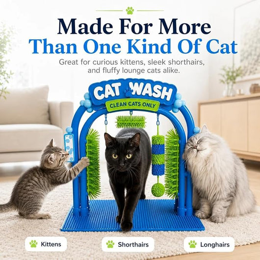 Komavic Self-Grooming Cat Brush & Play Station