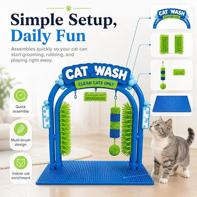 Komavic Self-Grooming Cat Brush & Play Station