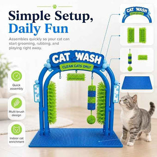Komavic Self-Grooming Cat Brush & Play Station