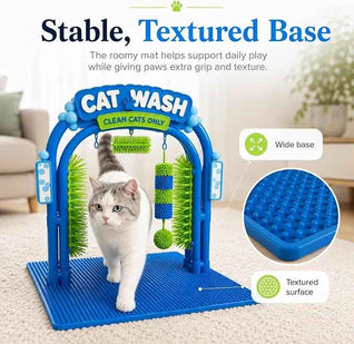 Komavic Self-Grooming Cat Brush & Play Station