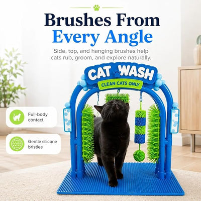 Komavic Self-Grooming Cat Brush & Play Station