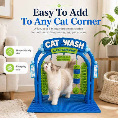 Komavic Self-Grooming Cat Brush & Play Station