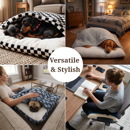 Komavic Cozy Sleepy Burrow Dog Bed With Removable Cover