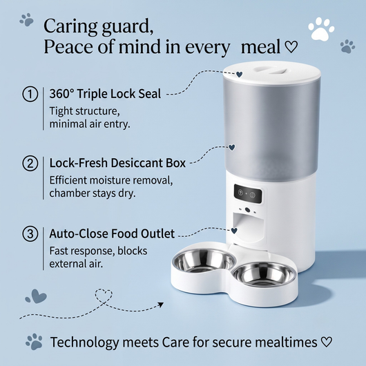 Komavic Smart Video Pet Feeder, Double Bowl Automatic Feeder