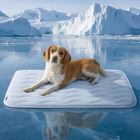 Cooling Mat for Large Dogs, Breathable Cooling Crate Pad Indoor for Pet with Chill Cool Fiber as Cooling Topper