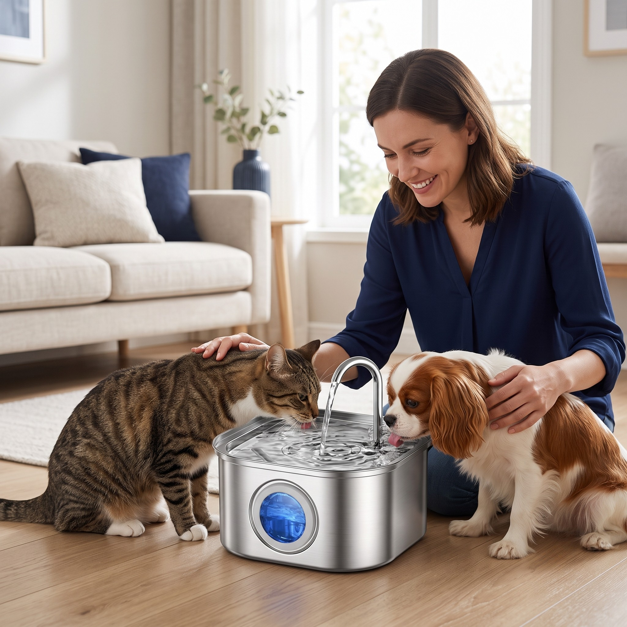 Stainless Steel Cat Water Fountain