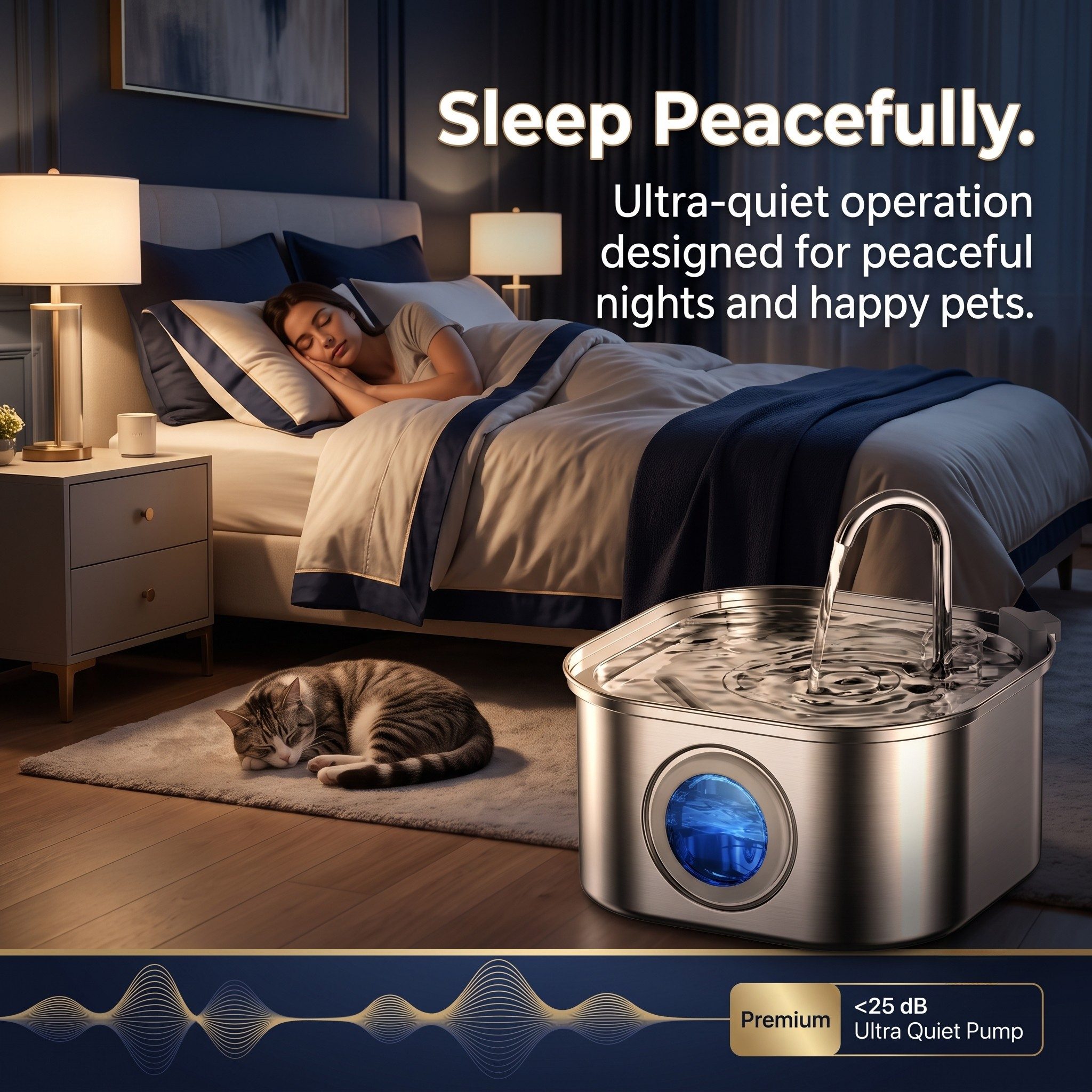 Stainless Steel Cat Water Fountain