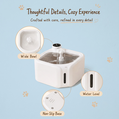 Komavic Smart Pet Water Fountain Automatic Sensor Water Dispenser Cat Circulating Filter Waterer 3 Modes